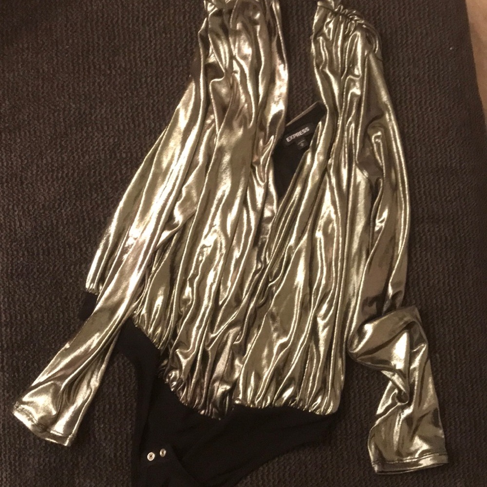 Metallic gold Express bodysuit